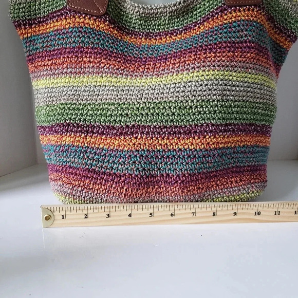The Sak Womans Woven/Crochet Cambria Multi-colored Hobo Bag. - Picture 7 of 9